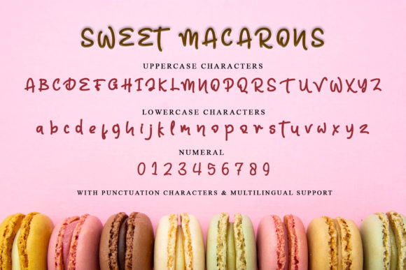 Sweet Macarons Font Poster 6