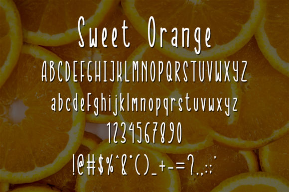 Sweet Orange Font Poster 5