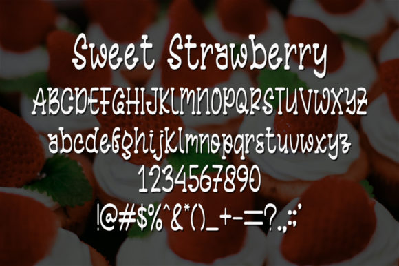 Sweet Strawberry Font Poster 5