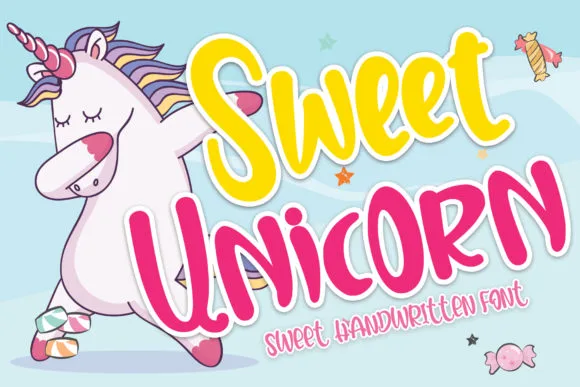 Sweet Unicorn Font Sweet Unicorn Font Poster 1