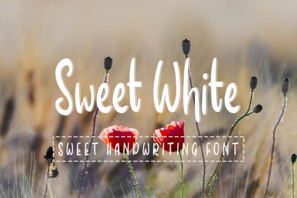 Sweet White Font Poster 1