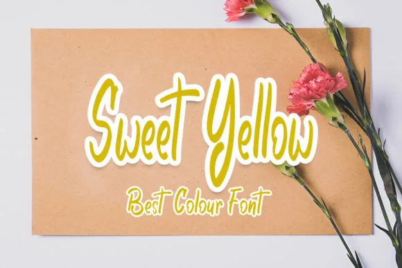 Sweet Yellow Font Poster 1