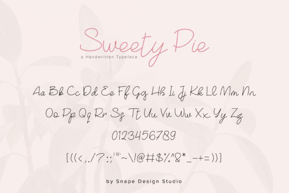 Sweety Pie Font Poster 2