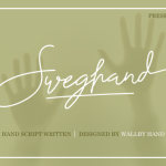 Sweghand Font Poster 1