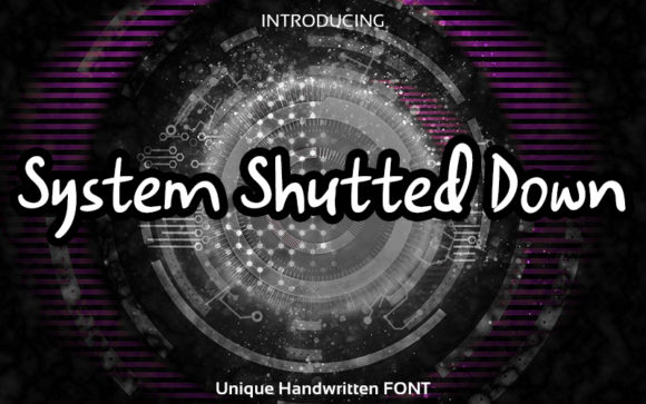 System Shutted Down Font Poster 1