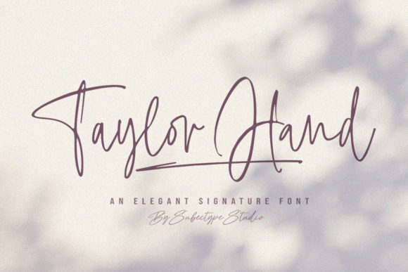 Taylor Hand Font Poster 2
