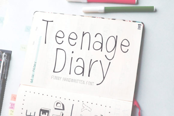 Teenage Diary Font Poster 1