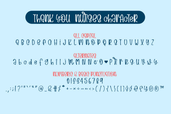 Thank You Nurses Font Poster 3