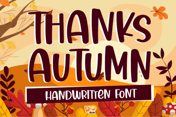 Thanks Autumn Font Poster 1