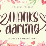 Thanks Darling Font Poster 1
