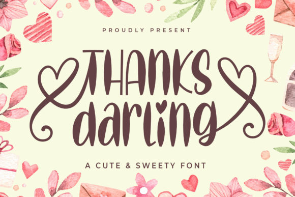 Thanks Darling Font Poster 1