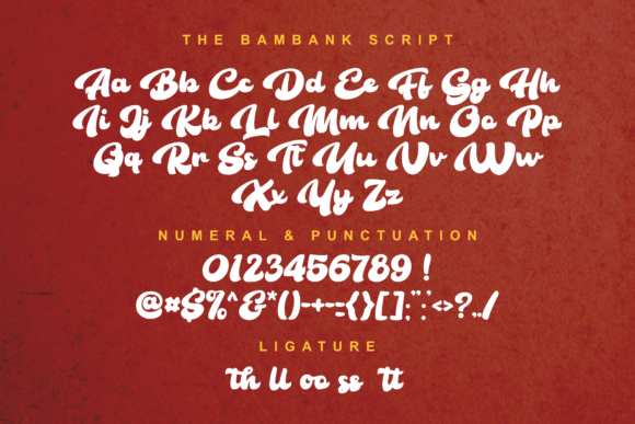 The Bambank Script Font Poster 2