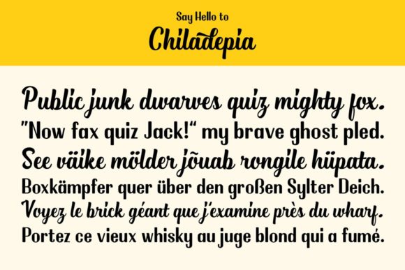 The Chiladepia Font Poster 2