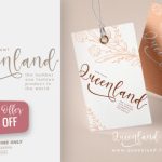 The Glowing Black Queen Font Poster 8