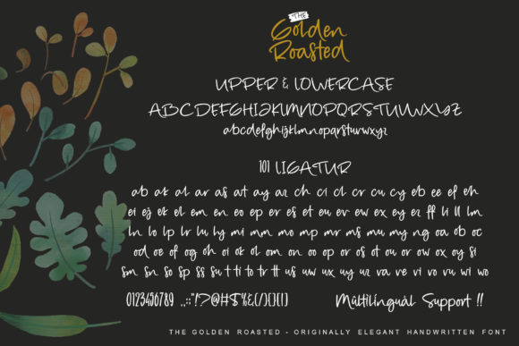 The Golden Roasted Font Poster 5