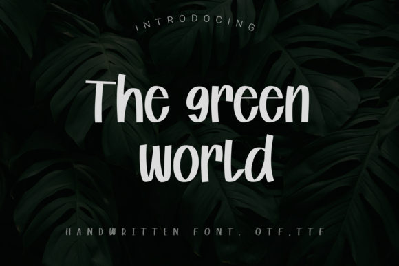 The Green World Font Poster 1