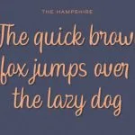 The Hampshire Font Poster 2