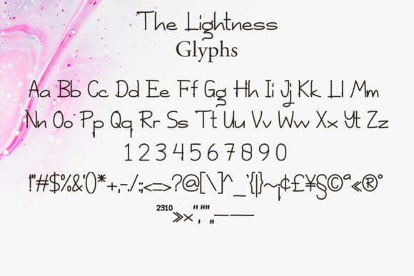 The Lightness Font Poster 2