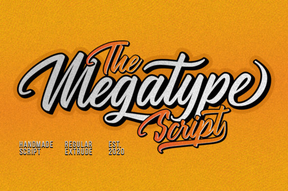 The Megatype Script Font Poster 1