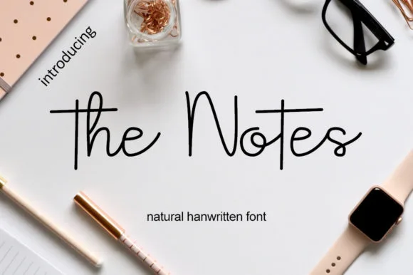 The Notes Font The Notes Font Poster 1