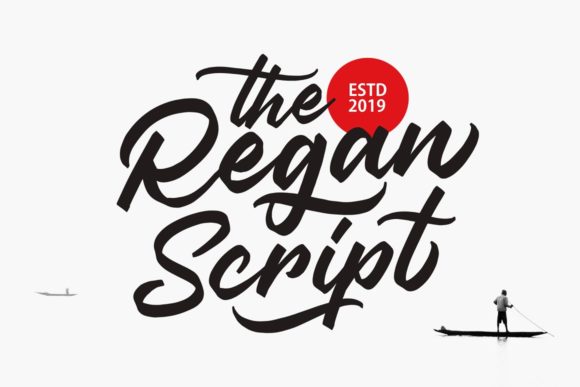 The Regan Script Font Poster 1