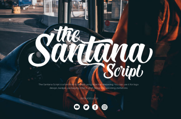 The Santana Script Font Poster 1