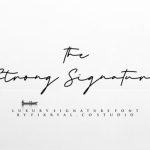 The Strong Signature Font Poster 1