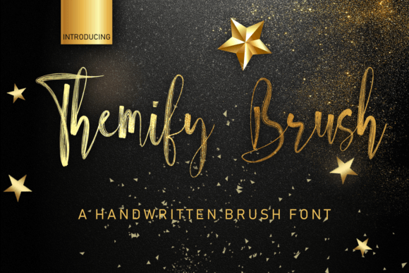 Themify Brush Font Poster 1