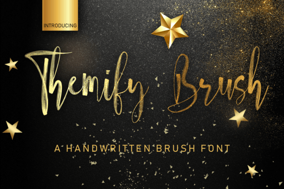 Themify Brush Font Themify Brush Font Poster 1