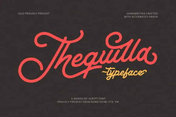 Thequilla Font Thequilla Font Poster 1