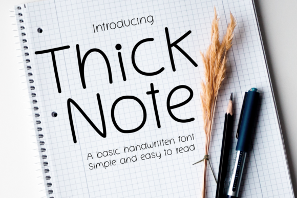 Thick Note Font Poster 1