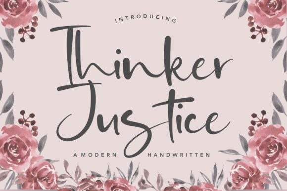 Thinker Justice Font Poster 1