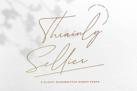 Thrainly Sellier Font Poster 9