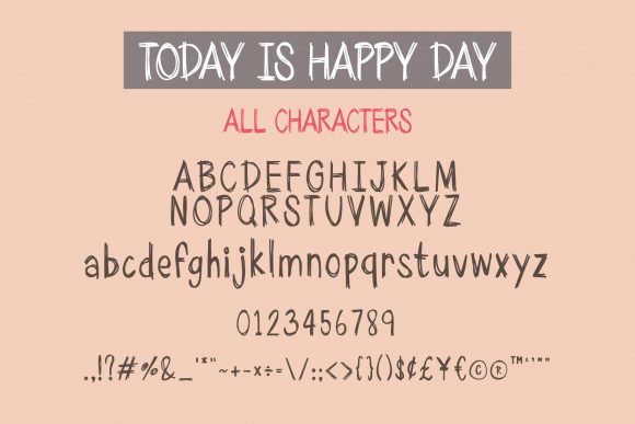 Today is Happy Day Font Poster 3