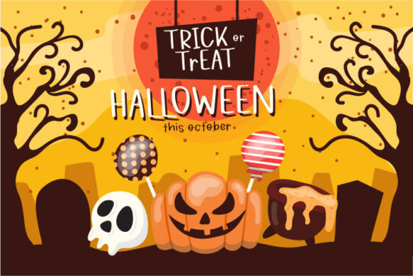 Trick or Treat Font Poster 4