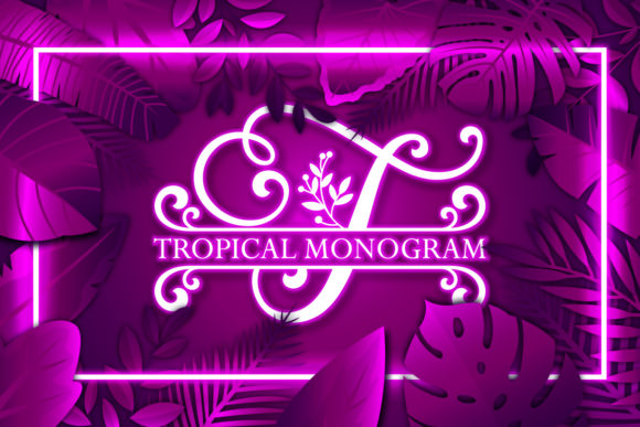 Tropical Monogram Font Poster 1