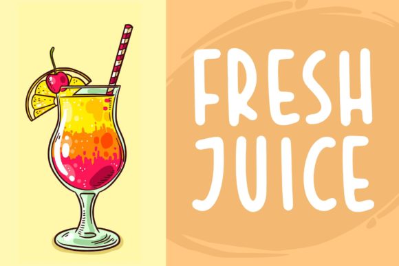 Tropical Orange Font Poster 2
