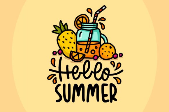 Tropical Orange Font Poster 3