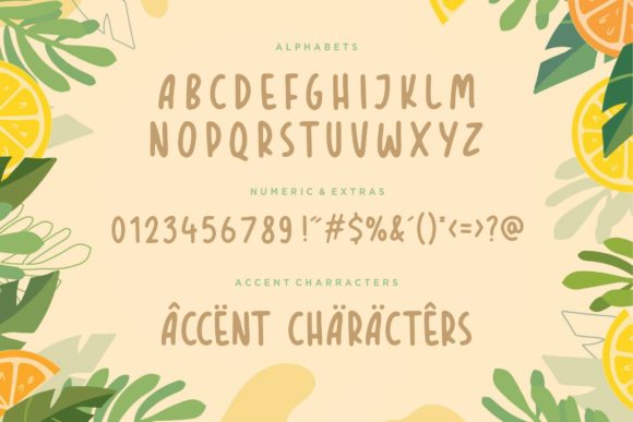 Tropical Orange Font Poster 6