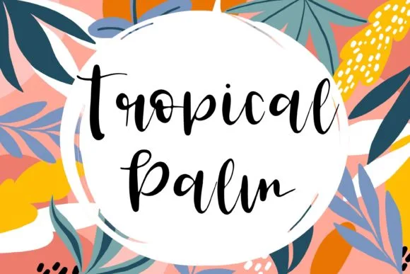 Tropical Palm Font Tropical Palm Font Poster 1