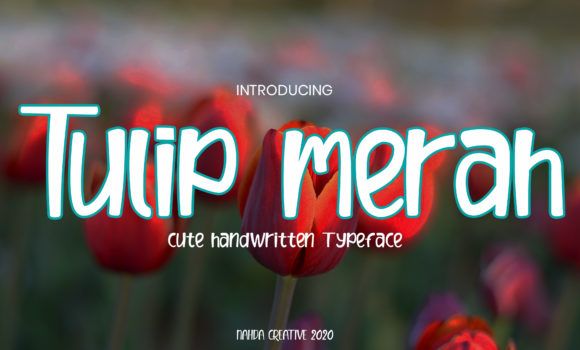 Tulip Merah Font Poster 1
