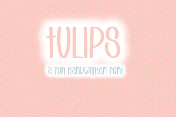 Tulips Font Tulips Font Poster 1