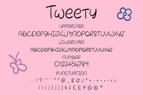 Tweety Font Poster 3