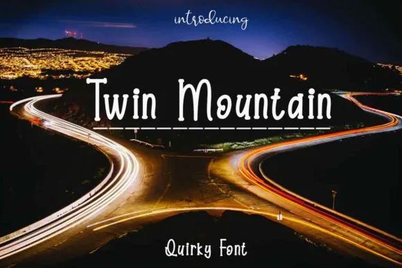 Twin Mountain Font Twin Mountain Font Poster 1