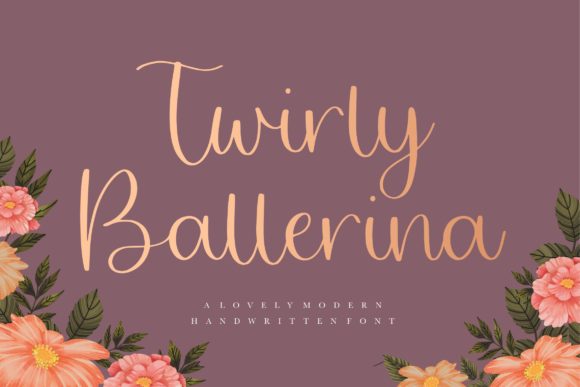 Twirly Ballerina Font Poster 1