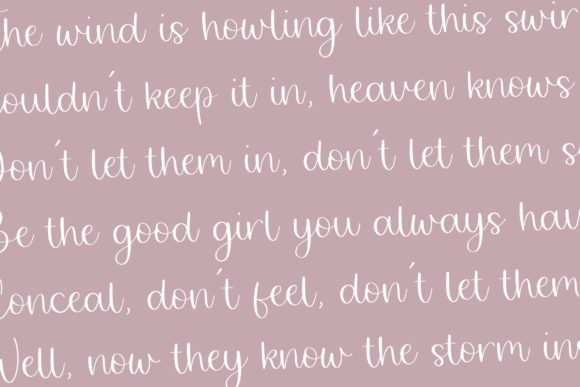 Twirly Ballerina Font Poster 5
