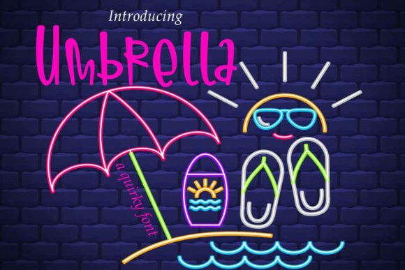 Umbrella Font Poster 1