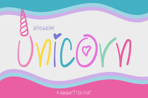 Unicorn Font Poster 1