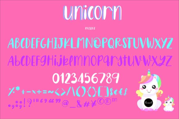 Unicorn Font Poster 5