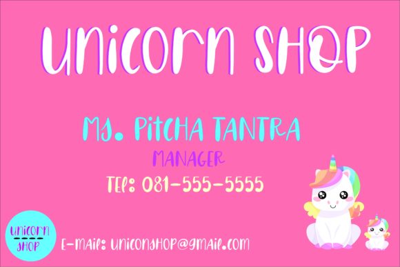 Unicorn Font Poster 6